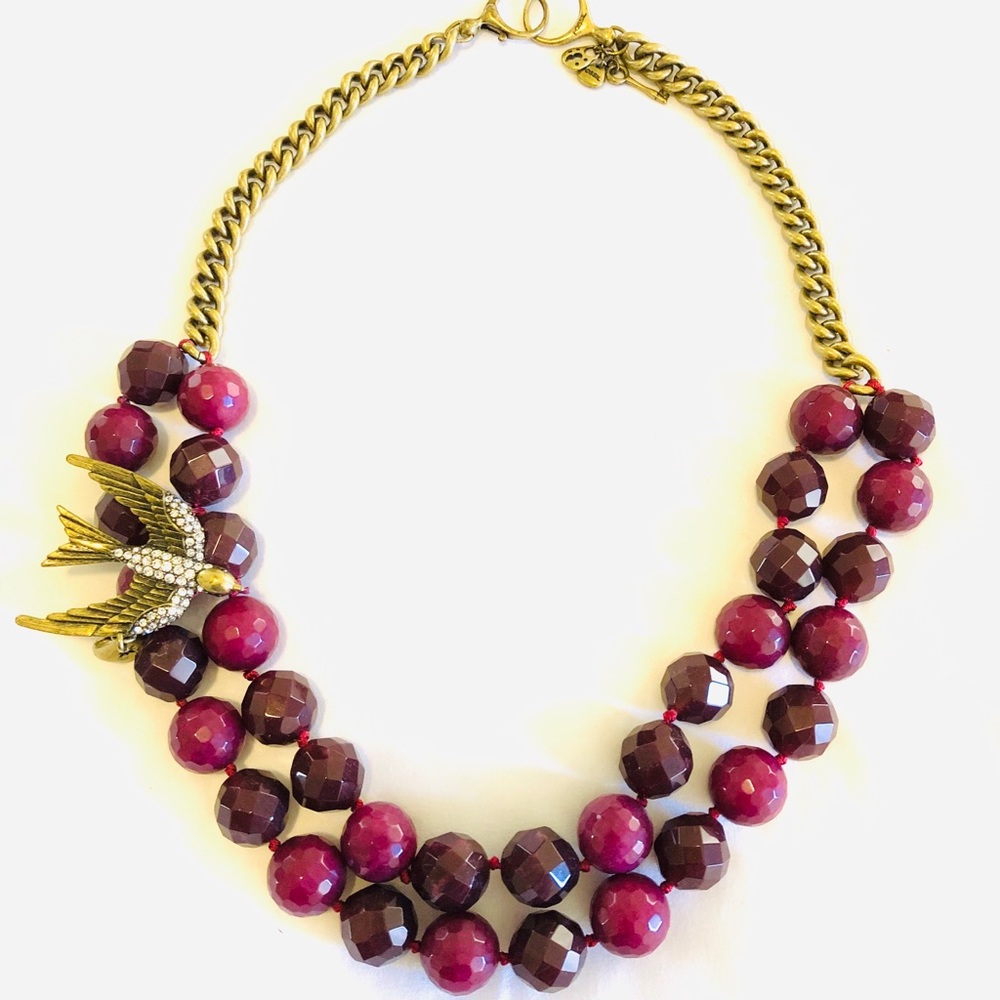 Fossil Necklace with beautiful Dove & Key accents